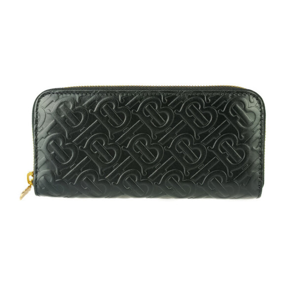 BURBERRY Black Monogram Leather Wallet - Picture 1 of 8